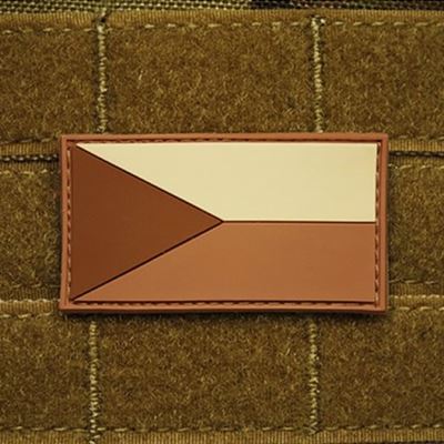 Écusson DRAPEAU DE LA RÉPUBLIQUE TCHÈQUE plastique velcro DESERT