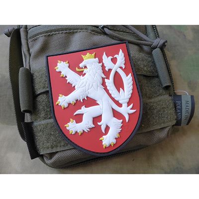 Écusson ČESKÝ LEV plastique velcro COULEUR