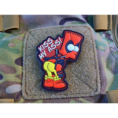 Écusson KISS MY ASS plastique velcro
