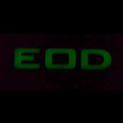 Écusson EOD plastique GLOW IN THE DARK JACKETS TO GO JTG-EOD-GID 2