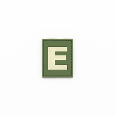 Écusson d'identification « E » VERT/GLOW IN THE DARK