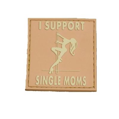 Écusson I SUPPORT SINGLE MOMS plastique velcro DESERT