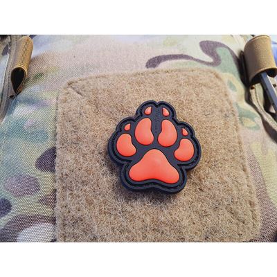 Écusson K9 patte de chien plastique velcro ROUGE