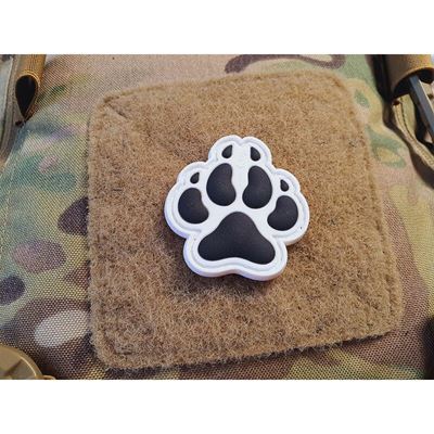 Écusson K9 patte de chien plastique velcro BLANC