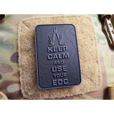 Écusson KEEP CALM AND USE YOUR EDC à velcro NOIR