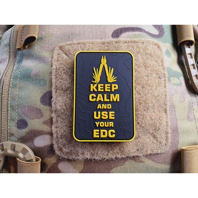 Écusson KEEP CALM AND USE YOUR EDC à velcro NOIR/JAUNE JACKETS TO GO JTG-KCN-SYB 2
