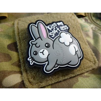 Écusson KISS MY SOFT ASS en plastique, grand, velcro JACKETS TO GO JTG-KMSA-FC 2