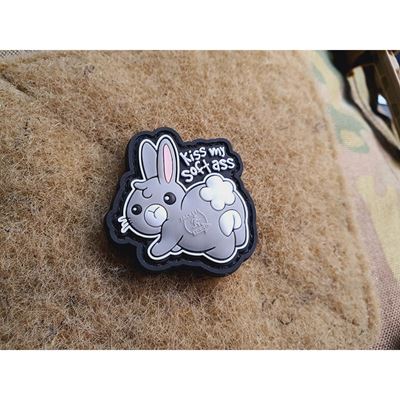 Écusson KISS MY SOFT ASS en plastique velcro
