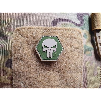 Écusson PUNISHER hexagone velcro plastique MULTICAM