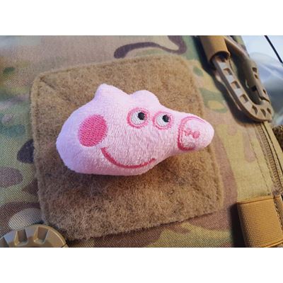 Écusson PINK PIG velcro PELUCHE