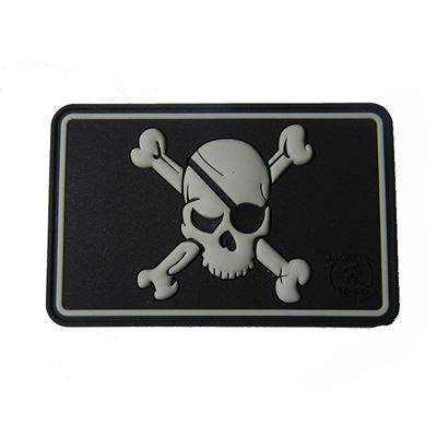 Écusson PIRATE /CRÂNE/ plastique NOIR/BLANC