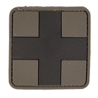 Écusson CROIX MÉDICALE plastique VERT/NOIR