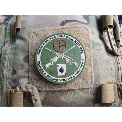 Écusson SNIPER DEATH SPADE plastique velcro MULTICAM