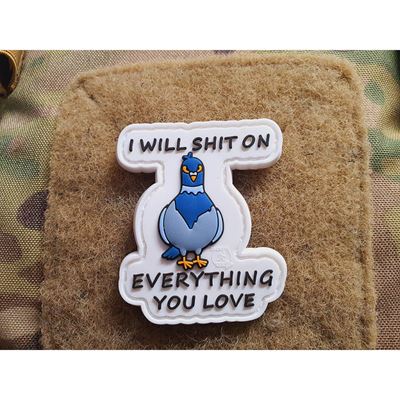 Écusson I WILL SHIT ON plastique velcro
