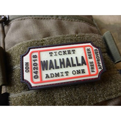 Écusson WALHALLA TICKET BEER velcro GLOW IN THE DARK