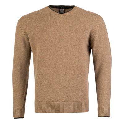 Pull ASHCOMBE à encolure en V en laine d'agneau BARLEY