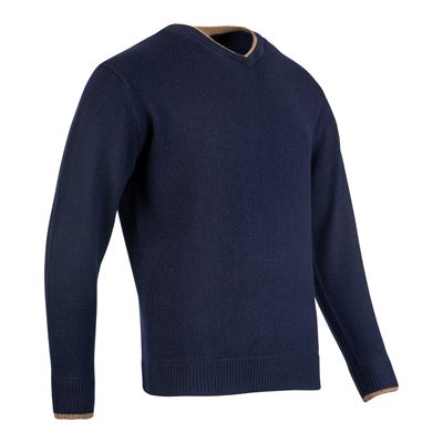 Pull ASHCOMBE à encolure en V en laine d'agneau BLEU JACK PYKE JVNECASHNAV 3