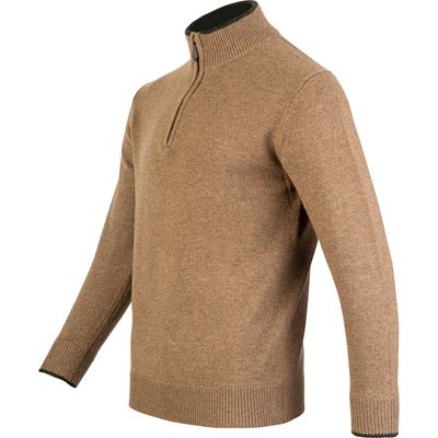 Pull ASHCOMBE avec fermeture éclair en laine d'agneau BARLEY