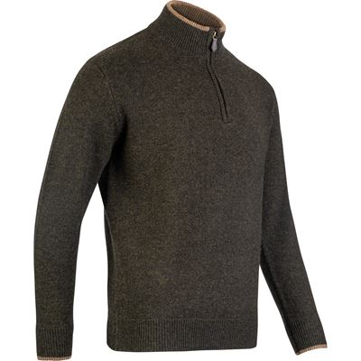 Pull ASHCOMBE avec fermeture éclair, laine d'agneau DARK OLIVE JACK PYKE JZKNITASHDO 4