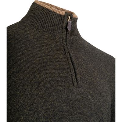 Pull ASHCOMBE avec fermeture éclair, laine d'agneau DARK OLIVE JACK PYKE JZKNITASHDO 5