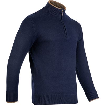 Pull ASHCOMBE avec fermeture éclair en laine d'agneau NAVY BLUE JACK PYKE JZKNITASHNAV 3