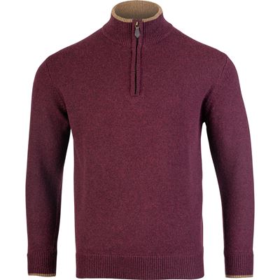 Pull ASHCOMBE avec fermeture éclair en laine d'agneau PLUM JACK PYKE JZKNITASHPL 4