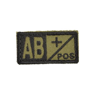 Écusson groupe sanguin AB POS VELCRO VERT