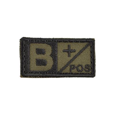 Écusson groupe sanguin B POS VELCRO VERT