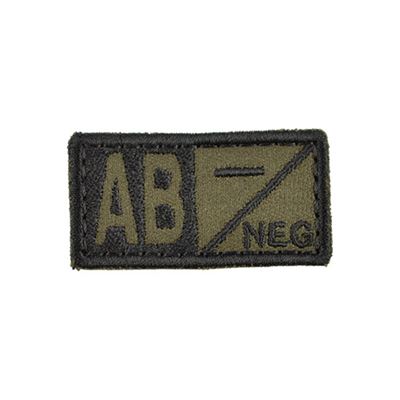 Écusson groupe sanguin AB NEG VELCRO VERT