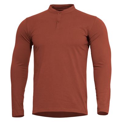 T-shirt ROMEO HENLEY 2.0 manches longues ROUGE