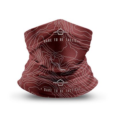 Cache-cou SKIRON TOPOGRAPHIC anatomiquement façonné MAROON RED