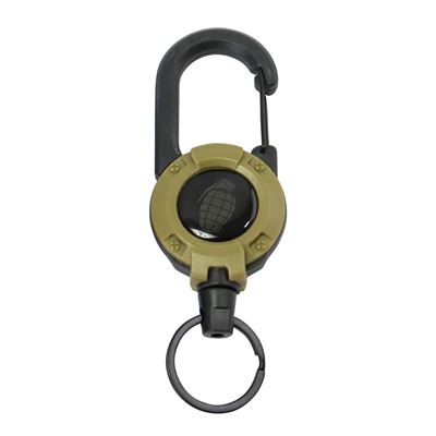 Porte-clés HEAVY DUTY avec treuil et mousqueton COYOTE