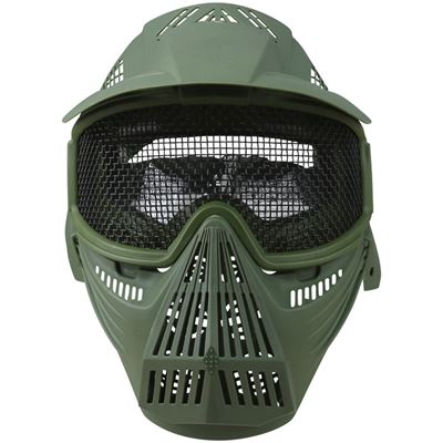 Masque intégral avec grille VERTE KOMBAT KO-1939-OD 2