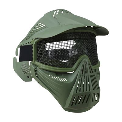 Masque intégral avec grille VERTE KOMBAT KO-1939-OD 3