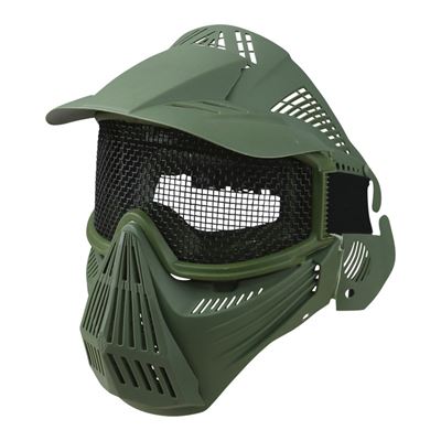 Masque intégral avec grille VERTE