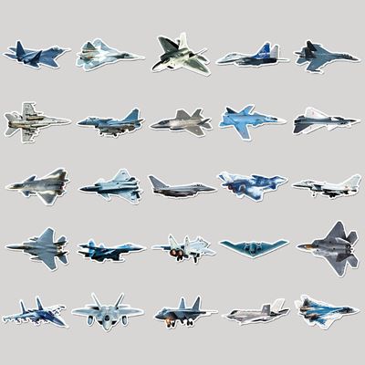 Autocollants AVIONS, lot de 50 pièces