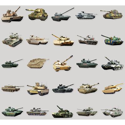 Autocollants TANKS, lot de 50 pièces KOMBAT KO-2302-TANKS 3