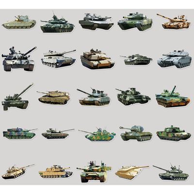 Autocollants TANKS, lot de 50 pièces