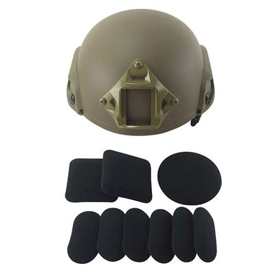 Casque MICH 2000 complet en plastique COYOTE KOMBAT KO-3158-COY 2