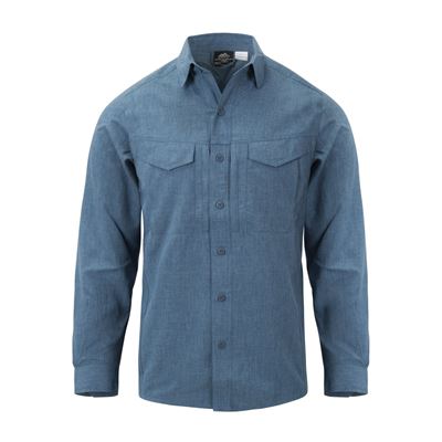 Chemise DEFENDER Mk2 manches longues BLEU MELANGE Helikon-Tex® KO-DGM-PO-6520Y 3