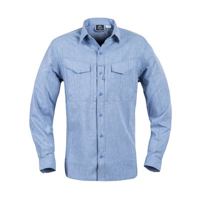 Chemise DEFENDER Mk2 manches longues BLEU CLAIR MELANGE Helikon-Tex® KO-DGM-PO-6520Z 3