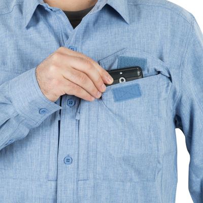 Chemise DEFENDER Mk2 manches longues BLEU CLAIR MELANGE Helikon-Tex® KO-DGM-PO-6520Z 7