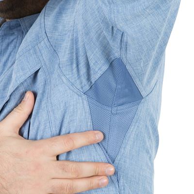 Chemise DEFENDER Mk2 manches longues BLEU CLAIR MELANGE Helikon-Tex® KO-DGM-PO-6520Z 8