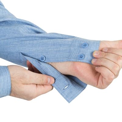 Chemise DEFENDER Mk2 manches longues BLEU CLAIR MELANGE Helikon-Tex® KO-DGM-PO-6520Z 2