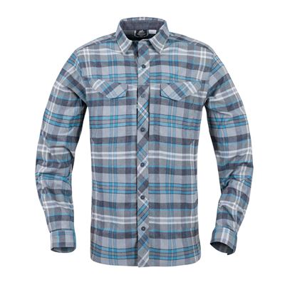 Chemise DEFENDER Mk2 PILGRIM à carreaux BLEU Helikon-Tex® KO-DPG-SR-P6501 2