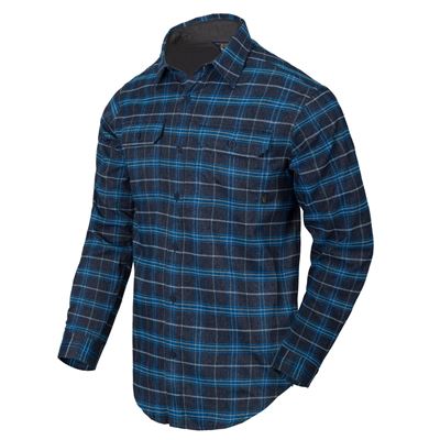 Chemise GREYMAN à manches longues BLUE STONEWORK PLAID
