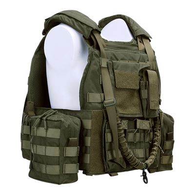 Gilet tactique RANGER avec poches MOLLE, armure VERTE 101INC LQ14122-OD 6