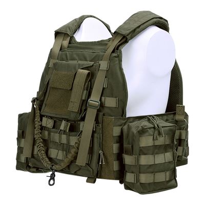 Gilet tactique RANGER avec poches MOLLE, armure VERTE 101INC LQ14122-OD 3