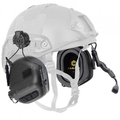 Casque électronique M32H PLUS avec fixation sur casque NOIR