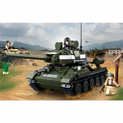 Kit de construction TANK SOVIÉTIQUE T-34/85 2 en 1 Sluban M38-B0689 4